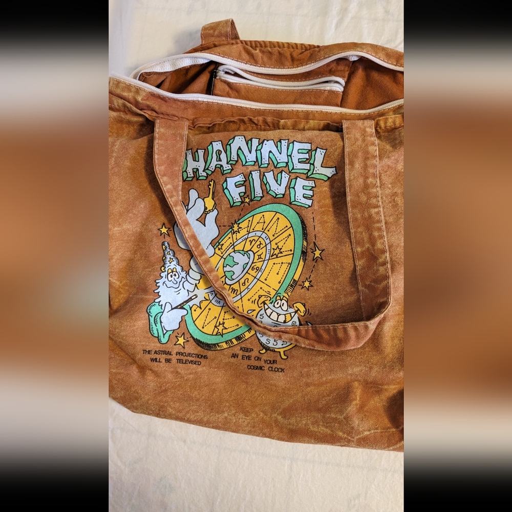 Channel 5 Graphic Tote Bag